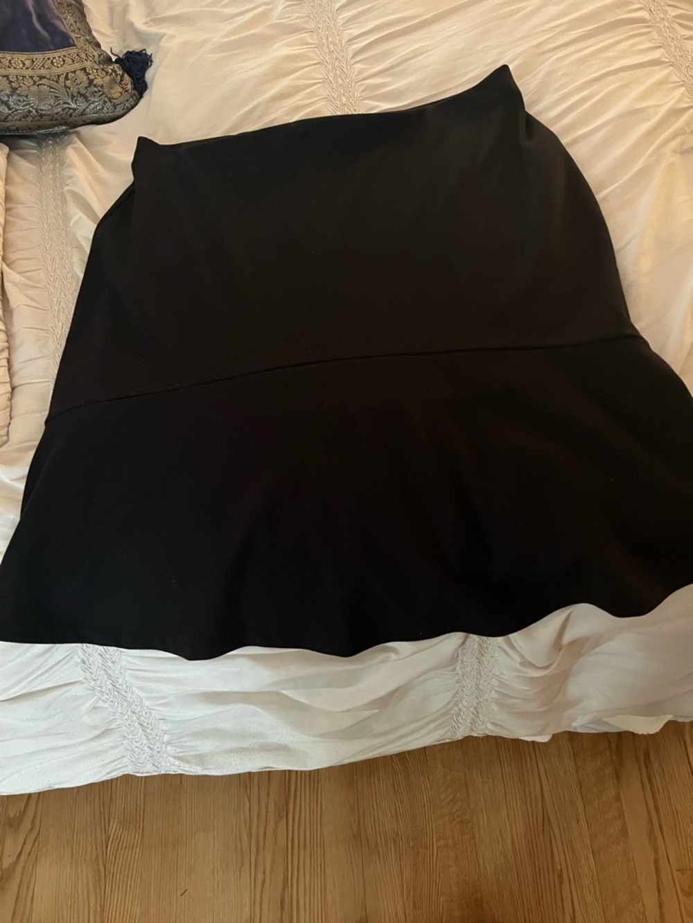 Chaps Black A-Line Skirt - Flared Hem